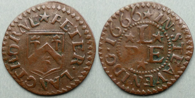 Stevenage, Peter Langthorne 1666 farthing